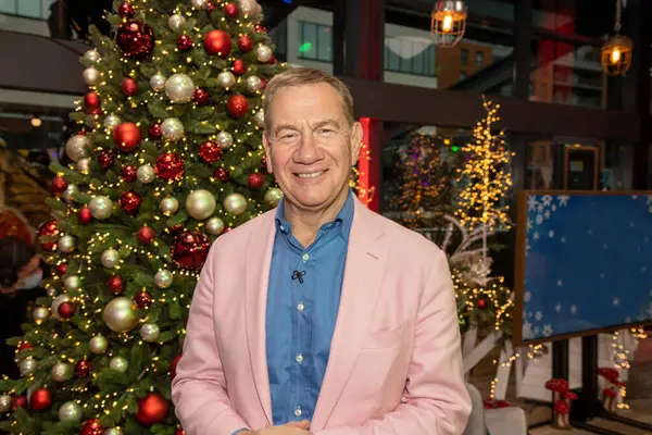 Stock image Leeds UK, 13th Oct 2021: The famous former chief secretary to the treasury of the United Kingdom Michael Portillo who is also a British television presenter and tv host