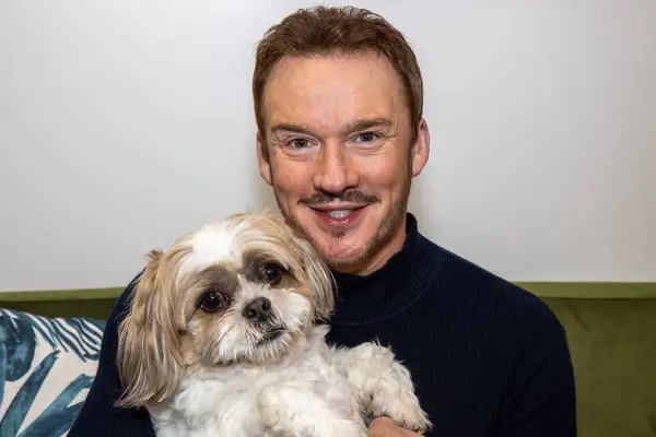 stock image Leeds UK, 1st July 2020: The famous singer Russell Watson who is an English tenor and has released singles and albums of both operatic-style and pop songs posing for the camera