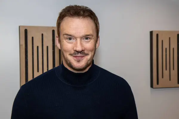 stock image Leeds UK, 1st July 2020: The famous singer Russell Watson who is an English tenor and has released singles and albums of both operatic-style and pop songs posing for the camera