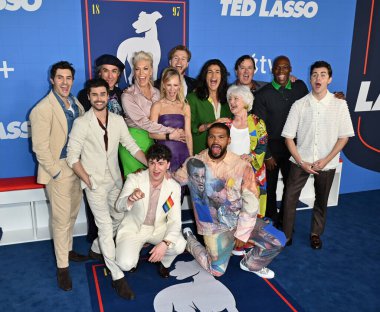 LOS ANGELES, CA. 10 Haziran 2023: Hannah Waddingham, Juno Temple & Ted Lasso Cast Televizyon Akademisi FYC Emmy gösteriminde