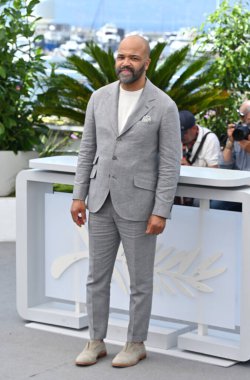 CANNES, FRANCE. May 24, 2023: Jeffrey Wright at the photocall for Asteroid City at the 76th Festival de Cannes clipart