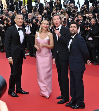 FRANSA, FRANSA. 23 Mayıs 2023: Tom Hanks, Scarlett Johansson, Wes Anderson & Jason Schwartzman Asteroid City 'nin 76. Festival de Cannes galasında