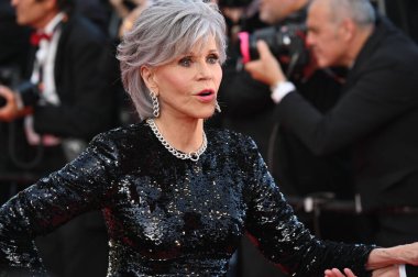 FRANSA, FRANSA. 27 Mayıs 2023: Jane Fonda 76. Cannes Festivali Kapanış Galasında