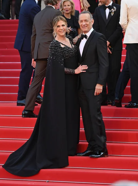 Cannes France May 2023 Rita Wilson Tom Hanks Premiere Asteroid — Stock Photo, Image