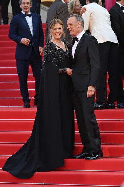 Cannes France May 2023 Rita Wilson Tom Hanks Premiere Asteroid — Stock Photo, Image