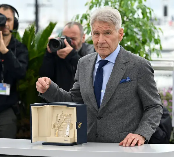 Cannes França Maio 2023 Harrison Ford Photocall Indiana Jones Dial — Fotografia de Stock