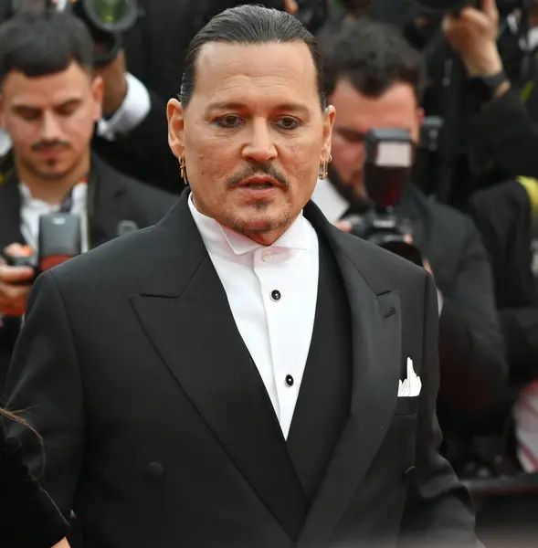 Cannes Frankreich Mai 2023 Johnny Depp Bei Der Premiere Von — Stockfoto
