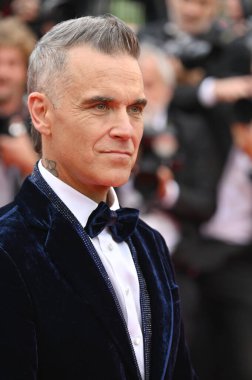 FRANSA, FRANSA. 20 Mayıs 2023: Robbie Williams 76. Cannes Festivali 'ndeki Çiçek Ayının Katilleri galasında