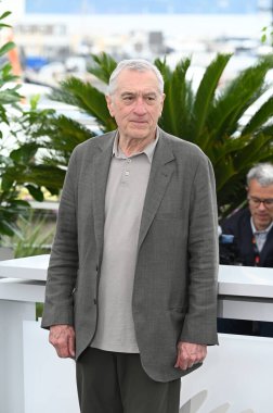 FRANSA, FRANSA. 21 Mayıs 2023: Robert De Niro 76. Cannes Festivali 'nde Ayın Katilleri için yapılan fotoğraf çağrısında