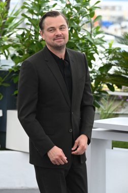 FRANSA, FRANSA. 21 Mayıs 2023: Leonardo DiCaprio 76. Cannes Festivali 'nde Ayın Katilleri için yapılan fotoğraf çağrısında