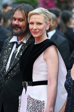 FRANSA, FRANSA. 19 Mayıs 2023 'te Cate Blanchett 76. Cannes Festivali' nin ilk gösteriminde