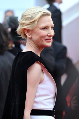 FRANSA, FRANSA. 19 Mayıs 2023 'te Cate Blanchett 76. Cannes Festivali' nin ilk gösteriminde
