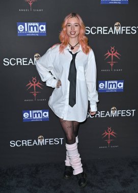 LOS ANGELES, CA. 10 Ekim 2023: Kayla DiVenere, Hollywood 'daki TCL Çin Tiyatrosu' nda Screamfest LA 'deki İlahiyat galasında.