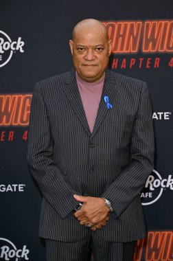 LOS ANGELES, CA. 20 Mart 2023: Laurence Fishburne, John Wick 'in galasında: Bölüm 4, TCL Çin Tiyatrosu, Hollywood