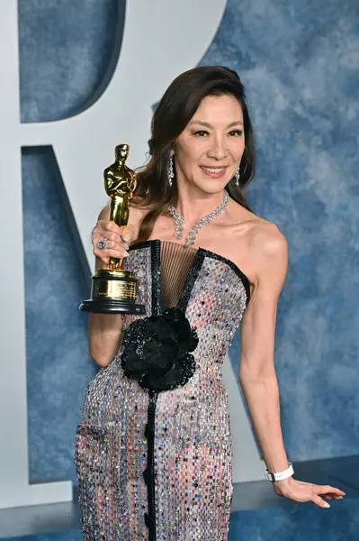Beverly Hill Marzo 2023 Michelle Yeoh Vanity Fair Oscar Party — Foto Stock