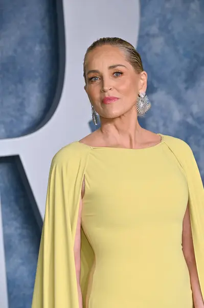 Beverly Hills Března 2023 Sharon Stone Vanity Fair Oscar Party — Stock fotografie