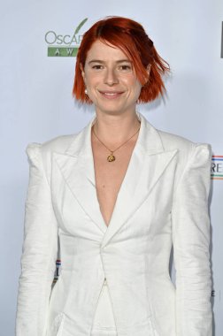 Santa Monica, CA 'da. 09 Mart 2023: Jessie Buckley, Bad Robot, Santa Monica 'da Oscar Wilde Ödülleri' nde