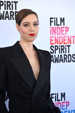 Santa Monica, CA 'da. 4 Mart 2023: Aubrey Plaza Santa Monica Bağımsız Ruh Ödülleri 2023