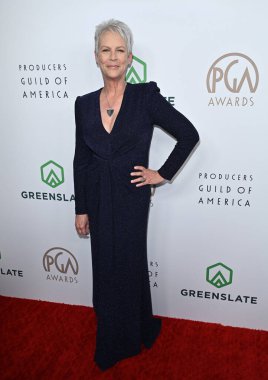 LOS ANGELES, CA. 25 Şubat 2023: Jamie Lee Curtis Beverly Hilton Otel 'deki 34. Yıllık Yapımcılar Birliği Ödülleri' nde