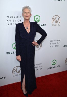 LOS ANGELES, CA. 25 Şubat 2023: Jamie Lee Curtis Beverly Hilton Otel 'deki 34. Yıllık Yapımcılar Birliği Ödülleri' nde