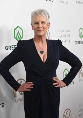 LOS ANGELES, CA. 25 Şubat 2023: Jamie Lee Curtis Beverly Hilton Otel 'deki 34. Yıllık Yapımcılar Birliği Ödülleri' nde