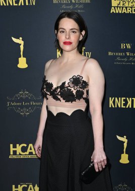 LOS ANGELES, CA. 24 Şubat 2023: Emily Hampshire Beverly Wilshire Oteli 'nde 2023 HCA Film Ödülleri' nde