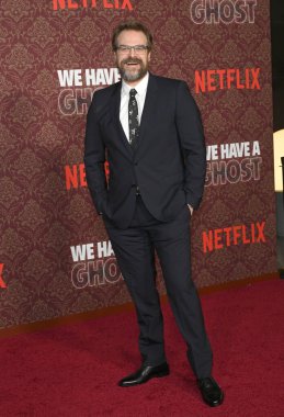 LOS ANGELES, CA. 22 Şubat 2023: David Harbour Hollywood 'daki Tedum Tiyatrosu' nda Bir Hayaletimiz Var galasında
