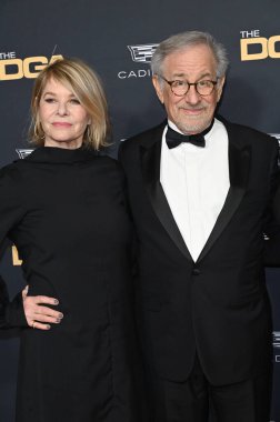 LOS ANGELES, CA. 18 Şubat 2023: Steven Spielberg ve Kate Capshaw Beverly Hilton Oteli 'nde düzenlenen 75.