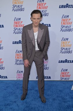 SANTA MONICA, USA. February 25, 2024: Lewis Pullman at the 2024 Film Independent Spirit Awards in Santa Monica clipart