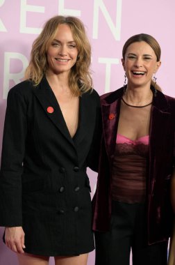 LOS ANGELES, ABD. Mart 06, 2024: Amber Valletta & Livia Firth 2024 Yeşil Halı Moda Ödülleri 'nde