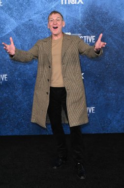 LOS ANGELES, ABD. 09 Ocak 2024: Christopher Eccleston Paramount Tiyatrosu 'ndaki Gerçek Dedektif Gece Ülkesi prömiyerinde