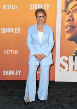 LOS ANGELES, USA. March 19, 2024: Los Angeles Mayor Karen Bass at the premiere for Shirley at the Egyptian Theatre clipart
