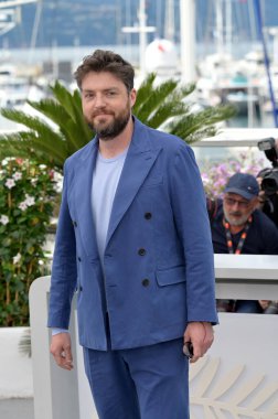 CANNES, FRANCE. May 16, 2024: Tom Burke at the Furiosa A Mad Max Saga photocall at the 77th Festival de Cannes clipart
