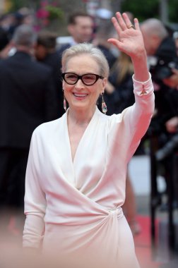 FRANSA, FRANSA. 14 Mayıs 2024: 77. Cannes Festivali 'ndeki İkinci Perde prömiyerinde Meryl Streep