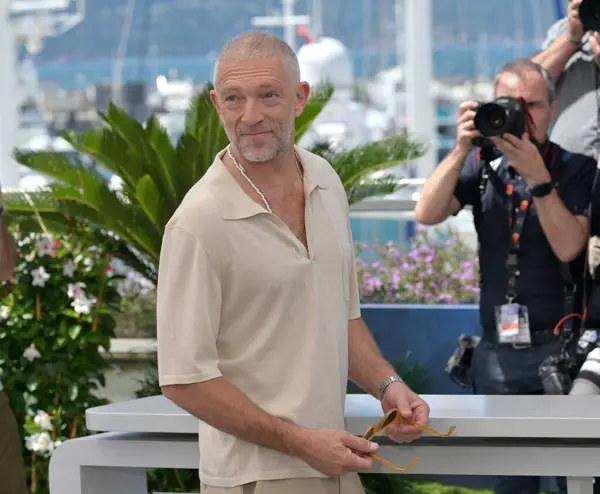 stock image CANNES, FRANCE. May 21, 2024: Vincent Cassel at the The Shrouds photocall at the 77th Festival de Cannes
