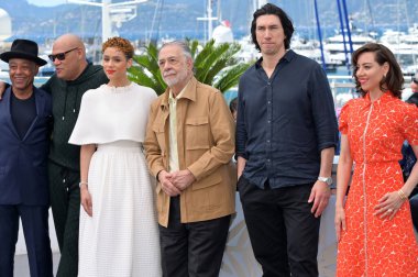 FRANSA, FRANSA. 17 Mayıs 2024: Giancarlo Esposito, Laurence Fishburne, Nathalie Emmanuel, Francis Ford Coppola, Adam Driver & Aubrey Plaza