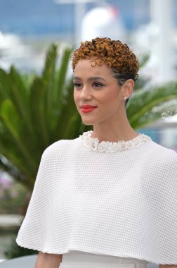 FRANSA, FRANSA. 17 Mayıs 2024: Nathalie Emmanuel, 77. Cannes Festivali 'ndeki Megalopolis fotoğraf çekiminde.