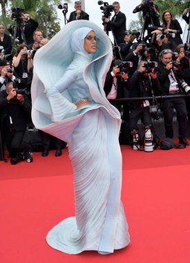 CANNES, FRANCE. May 20, 2024: Rawdah Mohamed at The Apprentice premiere at the 77th Festival de Cannes clipart