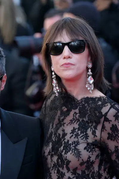 stock image CANNES, FRANCE. May 18, 2024: Charlotte Gainsbourg at the Emilia Perez premiere at the 77th Festival de Cannes