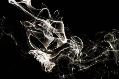Smoke effect texture. Isolated background. Black and dark backdrop. Smokey fire and mistic effect. Spirit wave. Photo realistic mist stock image.