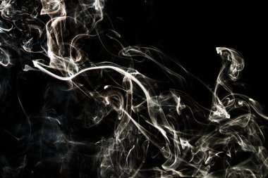 Smoke effect texture. Isolated background. Black and dark backdrop. Smokey fire and mistic effect. Spirit wave. Photo realistic mist stock image.