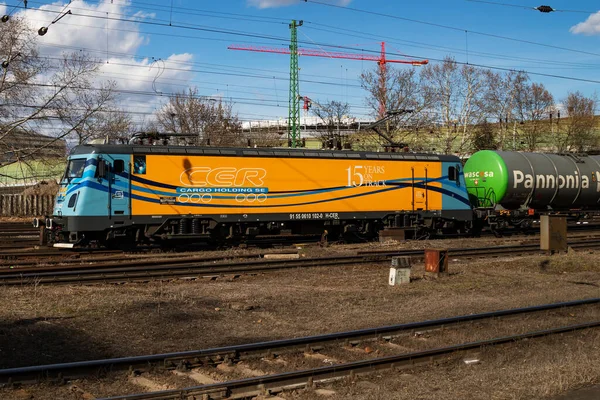 Budapeste Hungria Março 2021 Cer Cargo Holding Transporte Ferroviário Internacional — Fotografia de Stock