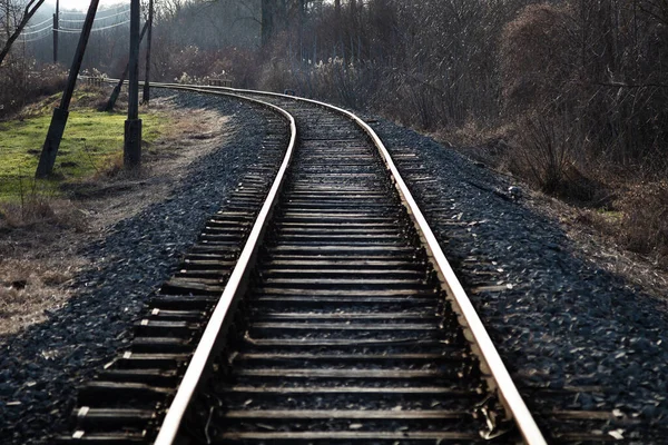 Σιδηροδρομικές Και Σιδηροδρομικές Γραμμές Σιδηροδρομική Υποδομή — Φωτογραφία Αρχείου