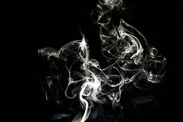 Smoke Effect Texture Isolated Background Black Dark Backdrop Smokey Fire — Stock Photo, Image