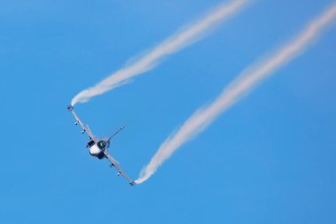 Zeltweg, Avusturya - 3 Eylül 2022: Macar Hava Kuvvetleri SAAB JAS 39 Gripen. Askeri savaş uçağı hava üssünde. Uçuş operasyonu. Havacılık ve uçak. Hava savunması. Uç ve uç.