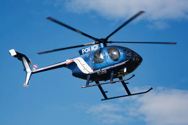 stock image Siofok, Hungary - May 9, 2011: Hungarian government police helicopter at airport and airfield. Rotorcraft. General aviation industry. Police utility transportation. Air transport. Fly and flying.