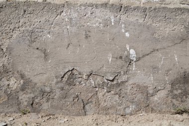 Çatlak ve soyut grunge dokusu. Yaşlanmış malzeme yüzey arkaplanı. Yıpranmış etki kalıbı. Eski ve kirli bir geçmiş. Grafiksel kaynak.