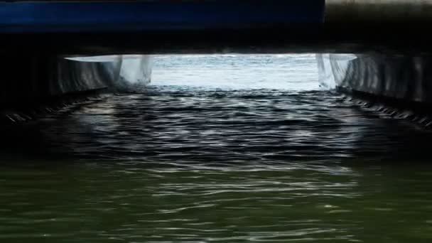 Undervattensdelen Färja Som Transporterar Passagerare Och Bilar — Stockvideo