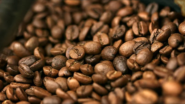 Roasted Coffee Beans Roasting Machine Photo — Stock Photo, Image
