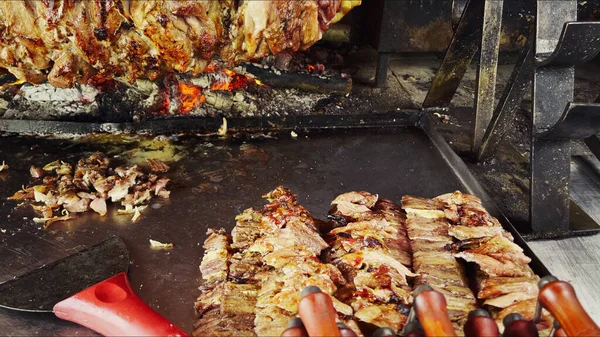 Tradicional Deliciosa Comida Turca Oltu Cag Kebab Grelhado Doner Cozinha — Fotografia de Stock